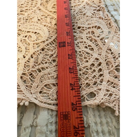 Adiva Blouse Plus Size XL Lace Womens Chic Sexy Top Nude Color 3/4 Sleeves - Picture 11 of 12